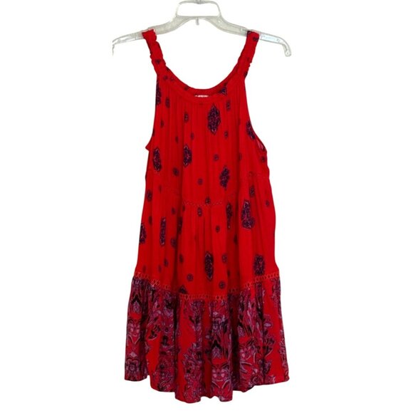 Intimately Free People Women's Talk to Me Trapeze Dress Red Size XS - Picture 4 of 11